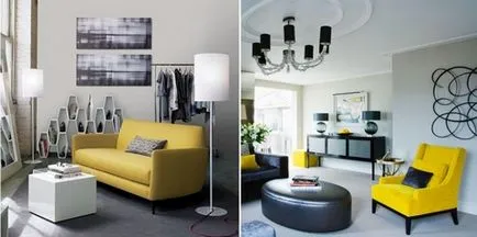 Hogyan válasszuk ki a színét a kanapé és a székek a nappaliban színes terveket