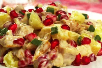 Cum de a găti salata de pui cu rodie - salata cu ananas 1001 alimente