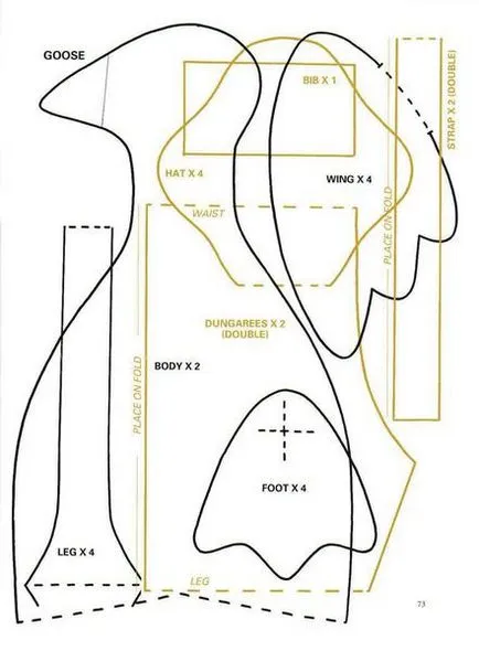 Как да си направим гъши крила, изработени от плат