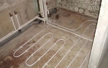 Подово отопление чрез парно отопление в апартамента водата на подовите панели, как да се направи, фото и видео