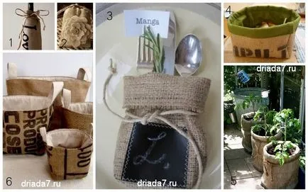 idee frumoasă și originală de a folosi pânză groasă de sac