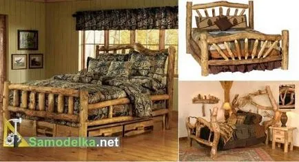 Легло от дървени трупи със собствените си ръце