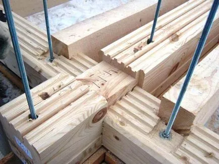 Фиксирането на дървен материал към бетон и изостава в тапицерия полагане на основите