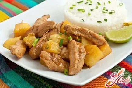 Пиле с ананас на фурна как да готвя екзотично ястие