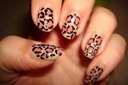 Leopard és a körmökön, hogyan lehet egy rajz, szép körmök - kiegészíti a képet