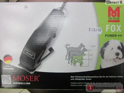 Mașină de tuns animale Moser rex 1233-0061 Moser - «Moser