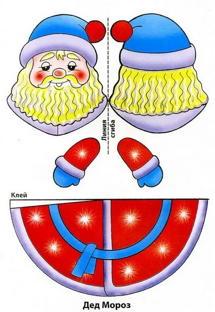 Майсторски клас как да се направи Дядо Коледа с ръцете си от хартия