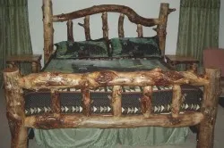 Bútor uszadék saját kezűleg, egy ágy gerendákból készült