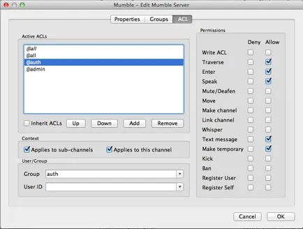 Mumble acl útmutató - tudásbázis
