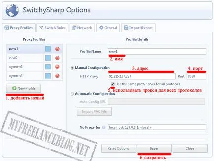 Beállítása proxy használata proxy switchysharp