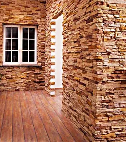 Bélés a falak a ház természetes kő - anyag befejező módszerek