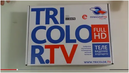 Áttekintés vevő vevő gs 8307 Full HD (Tricolor TV) (felszerelések, kicsomagolás és beállítás)