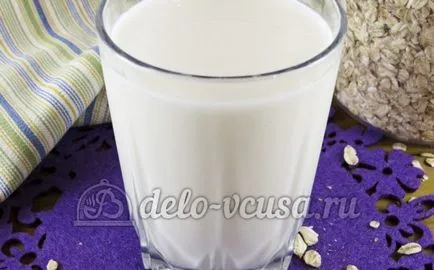Овесените мляко е една стъпка по стъпка рецепта (9 снимки)