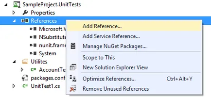 Unit tesztelés Visual Studio használatával NUnit és nsubstitute