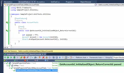 Unit tesztelés Visual Studio használatával NUnit és nsubstitute