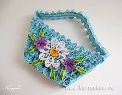 Cadou coș în tehnici de Quilling