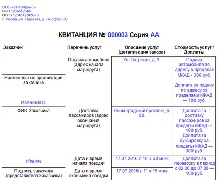 Как да попълните формуляра на строга отчетност за таксита