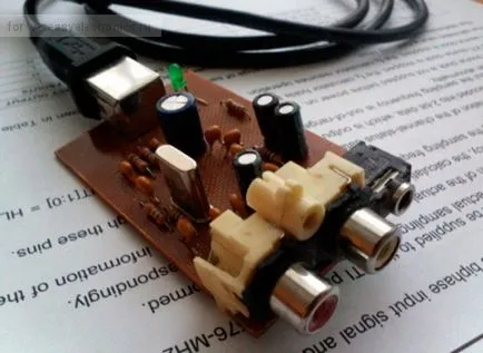 Обикновено аудио ЦАП с връзка за USB (звукова карта)