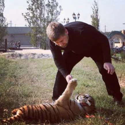 Ramzan Kadyrov și numeroase animale