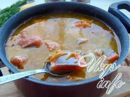 супа риба с рецепта сьомга със снимка