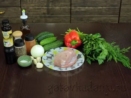 Kínai saláta hús és savanyúság, otthon főzés