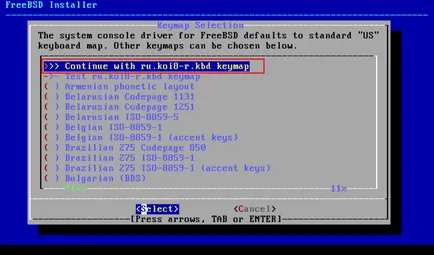 FreeBSD telepítéséhez és GUI usb stick, lyapidov