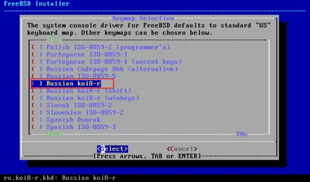 FreeBSD telepítéséhez és GUI usb stick, lyapidov