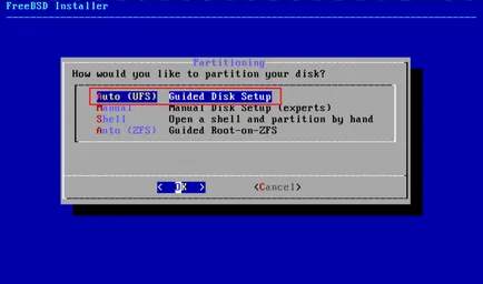 FreeBSD telepítéséhez és GUI usb stick, lyapidov