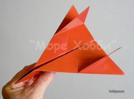 manual de hârtie de origami Aeronave cu diagrame și video pentru copii