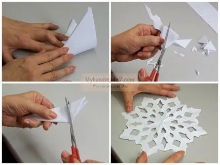 Снежинка от хартия със собствените си ръце