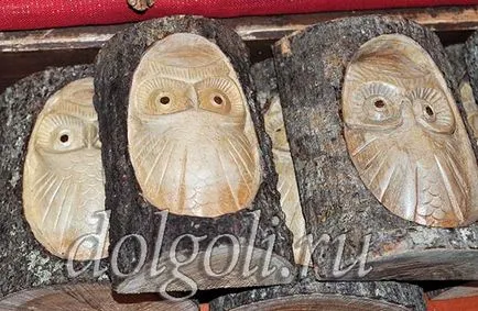 Bagoly fa formájában figurák Karácsonyi vásár