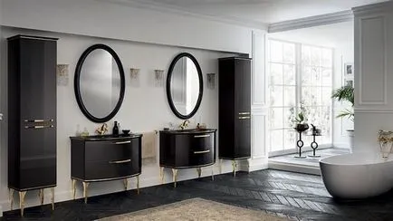 Cu design elegant italian o mulțime de mobilier de baie de fotografii