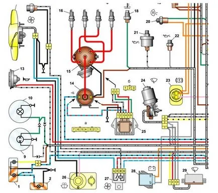 Elektromos áramkör egy VAZ-2106 - kézi javítás