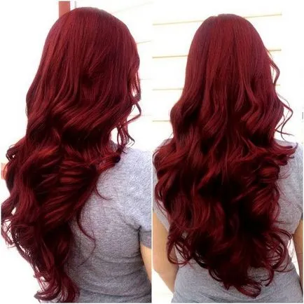Тъмно червена коса, коса прясно