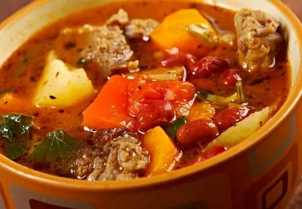 Üzbég shourpa féle étel és a főzés recept