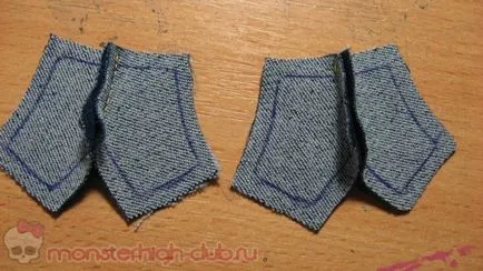 Tunica, pantaloni scurți și pantofi denim, pantofi pentru copii monstru de mare, de mare monstru