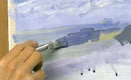 Рисуване Урок масло скалист пейзаж, да се