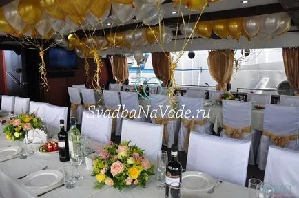 decorare Navă pentru nunta cu flori proaspete, decorarea navei țesături