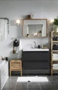 Baie de la IKEA, fotografii de mobilier într-o baie de interior