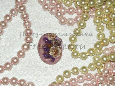 cabochon Vintage lut polimer