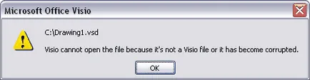Въпроси за стабилност и корумпирани файлове в Visio 2003