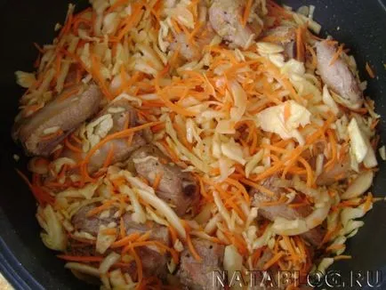 Delicious задушено зеле с свински ребра в тенджера, natablog