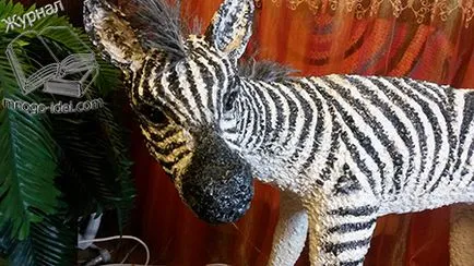 Zebra от пяна, бутилки майсторски