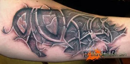 Az érték orrszarvú tetoválás - tattoo kép