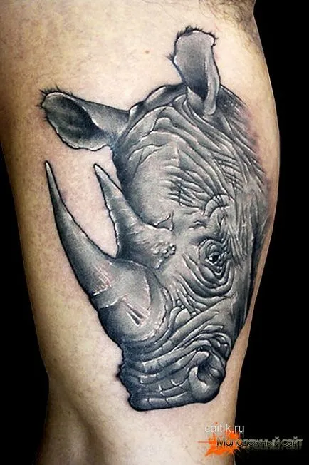 Az érték orrszarvú tetoválás - tattoo kép