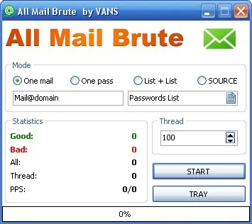 Brute force a helyszínekhez, e-mail szerverek, gőz brute privat letöltés