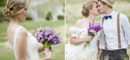 Buchet de lavandă - opțiuni pentru a se combina cu alte culori, fotografii