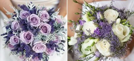 buchet de mireasa cu fotografie lavanda nunta idei Provence