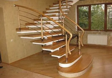 Хижа стълби към втория етаж, стълбище дизайн в селска къща