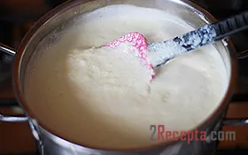 Túrós származó tej és tejszín - lépésről lépésre recept fotók
